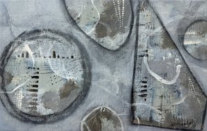 Texturierte graue Formen von Carolina Gårdheim