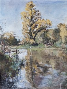 Früher Herbst am Fluss Test von Caroline Hervey Bathurst