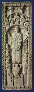 Ein Erzbischof unter seinem Chor, ca. 875 n. Chr. von Carolingian School