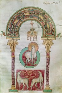 Ms CCII fol.35r Agnus Dei, Illustration des Lammes Gottes aus Etymologiae von Isidor von Sevilla