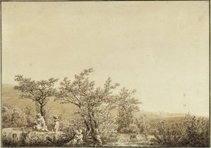 Der Frühling - Der Morgen - Die Kindheit (aus dem Jahreszeiten-, Tageszeiten- und Lebensalterzyklus von 1803) von Caspar David Friedrich