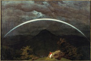 Gebirgslandschaft mit Regenbogen