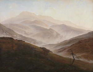 Riesengebirgslandschaft mit aufsteigendem Nebel von Caspar David Friedrich