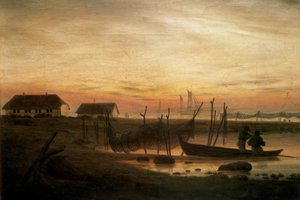 Küstenlandschaft im Abendlicht