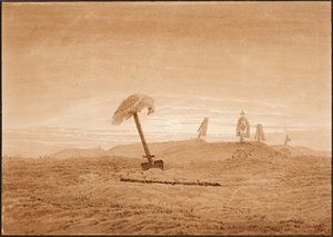 Landschaft mit Gräbern von Caspar David Friedrich