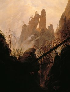Felsenschlucht, von Caspar David Friedrich von Caspar David Friedrich