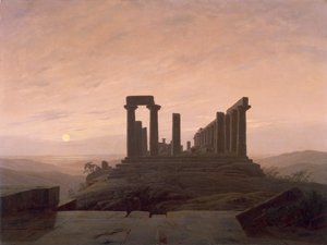 Der Tempel der Juno in Agrigent, von Caspar David Friedrich (1774-1840)