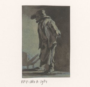 Landstreicher bei einer Schubkarre von Caspar Jacobsz. Philips