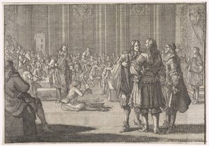 Das englische Reichssiegel wird im Oberhaus zerschlagen, 1646