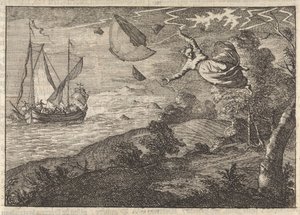 Starker Wind an der Küste von Malmö, 1679 von Caspar Luyken