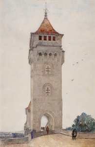Pont Valentré, Cahors, 1926 von Cass Gilbert