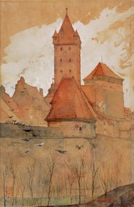 Türme von der Stadtmauer, Nürnberg