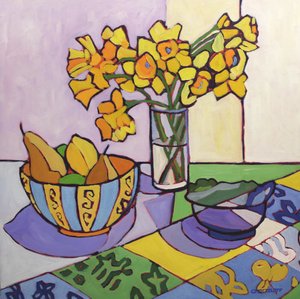 Narzissen-Patchwork, 2023 von Catherine J Martzloff