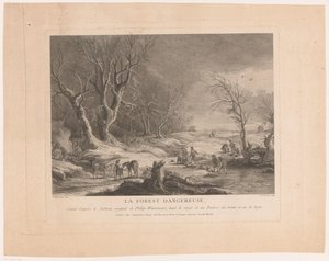 Winterlandschaft mit angegriffenen Figuren von Cathérine Elise Cousinet