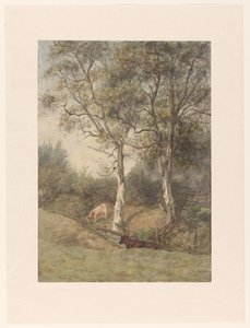 Waldlandschaft mit Kühen bei Wolfheze von Cato Kool