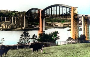 Die Royal Albert Brücke, Saltash, Cornwall, 1926
