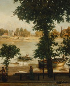 Ein Sommerabend am Cheyne Walk, 1870-71 von Cecil Gordon Lawson