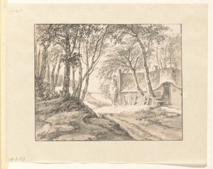 Bauernhof zwischen Bäumen von Cecilia Barbiers (possibly)