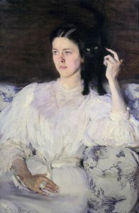 Sita und Sarita, oder junges Mädchen mit einer Katze, 1893-94 von Cecilia Beaux