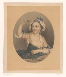 Junge Frau mit Pflaumen von Celestin Deshayes