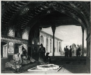 Der Spiegelsaal im Palast des Sardar von Jerewan, von Celestin Francois Nanteuil (1813-1873), Armenien