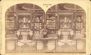 Ansicht des chinesischen Hofes, Hauptgebäude, Centennial Exhibition, Philadelphia von Centennial Photographic Co.
