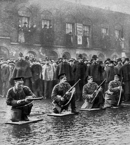Konfrontation in der Sidney Street, Stepney, London, 3. Januar 1911 (1937) von Central Press