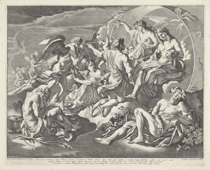 Phaëthon bittet, in Apollos Wagen zu fahren von Cesare Fantetti