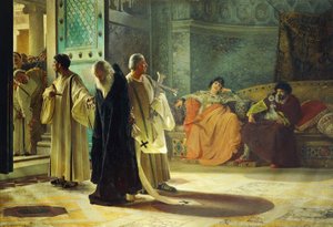 Absetzung von Papst Silverius, 537, Öl auf Leinwand, von Cesare Maccari von Cesare Maccari