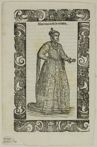 Blatt aus Habiti antichi e moderni, Tafel 93 aus Holzschnitten aus Büchern des XVI. Jahrhunderts von Cesare Vecellio