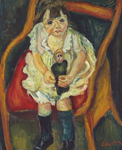 Kleines Mädchen mit einer Puppe; La Petite Fille à la Poupée, ca. 1925 von Chaim Soutine