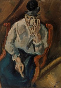 Frau, die in einem Sessel sitzt von Chaim Soutine
