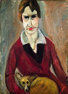 Frau mit Hund, ca. 1917-18