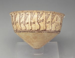 Konische Schale mit Leopardenmuster, 3500-3000 v. Chr. von Chalcolithic