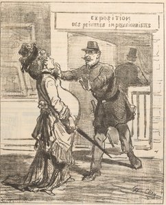 Madame, es ist nicht ratsam einzutreten! Le Charivari, 16. April 1877, 1877 von Cham