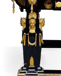 Napoleon III Tisch, entworfen von Jean Brandely, Marketerie von E. Varlot, Paris, ca. 1850-75 von Charles Guillaume Diehl