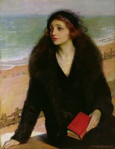 Porträt von Ursula Bloom (1892-1984) auf der Promenade in Walton-on-the-Naze