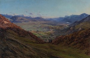 Grenoble von der Straße nach Sappey gesehen, 1912 von Charles Alexandre Bertier