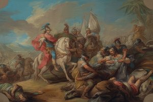 Der Sieg Alexanders des Großen über Poros. Um 1738 von Charles André van Loo