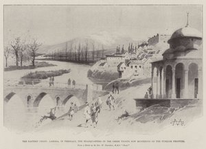 Die östliche Krise, Larissa in Thessalien, das Hauptquartier der griechischen Truppen, die sich jetzt an der türkischen Grenze versammeln von Charles Auguste Loye