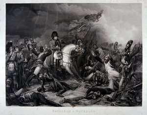 Napoleon (1769-1821) in der Schlacht von Waterloo, 1815 von Carl von Steuben
