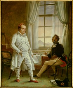 Napoleon I. diktiert seine Memoiren an General Gourgaud von Charles Auguste Steuben