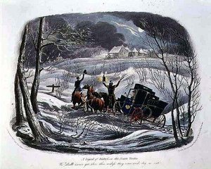 Ein Notsignal oder Der Weihnachtsbesucher, gestochen von R.G. Reeve, veröffentlicht von Thomas McLean von Charles B. (after) Newhouse