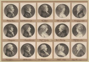 Saint-Mémin Sammlung von Porträts, Gruppe 36 von Charles B. J. Févret de Saint Mémin