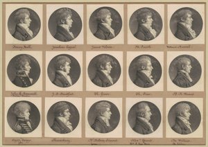 Saint-Mémin Sammlung von Porträts, Gruppe 46 von Charles B. J. Févret de Saint Mémin