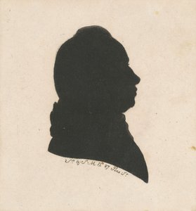 Unbekannte männliche Silhouette