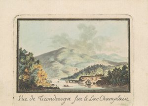 Blick auf Ticonderoga vom Lake Champlain von Charles B. J. Févret de Saint Mémin