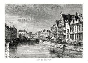 Der Kornkai, Gent, Flandern, Belgien, 1879