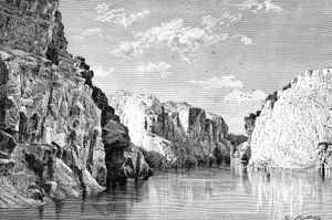Die Schlucht der Marmor-Felsen, Indien, 1895 von Charles Barbant