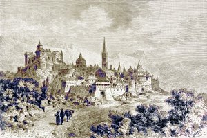 Ansicht von Spoleto, Illustration aus 